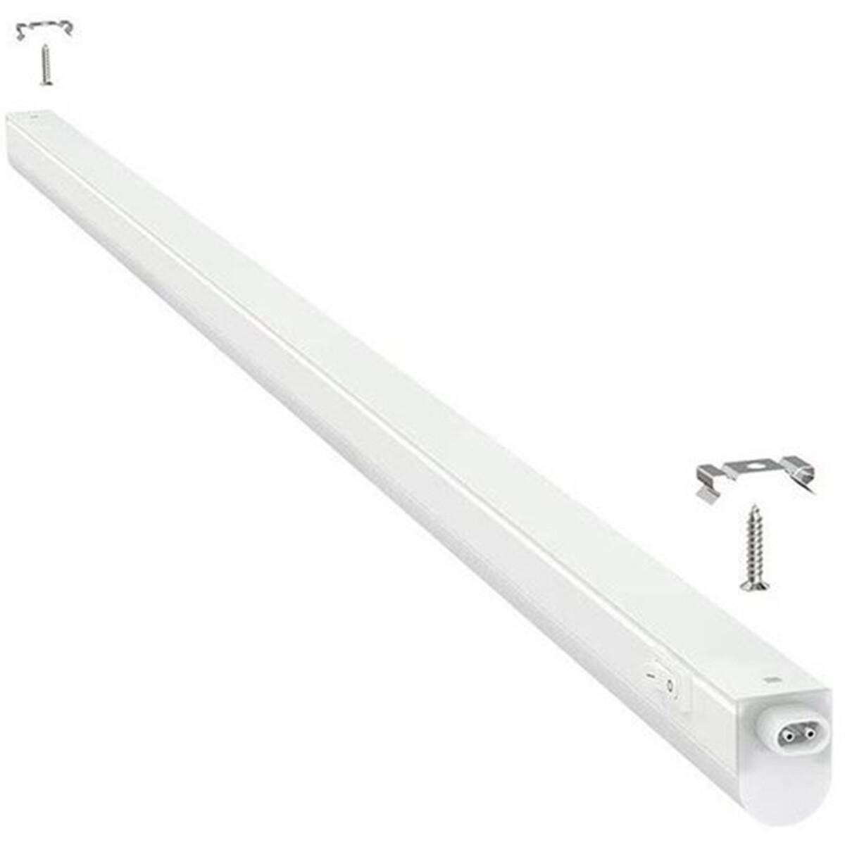 LED TL Armatuur met T5 Buis - Aigi Timola - 30cm Enkel - 4W - Koppelbaar - Helder/Koud Wit 6500K - Mat Wit - Kunststof