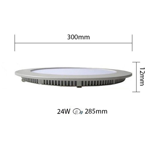 LED Paneel Slim - Ø30 Helder/Koud Wit 6000K - 24W Inbouw Rond - Mat Wit - Flikkervrij