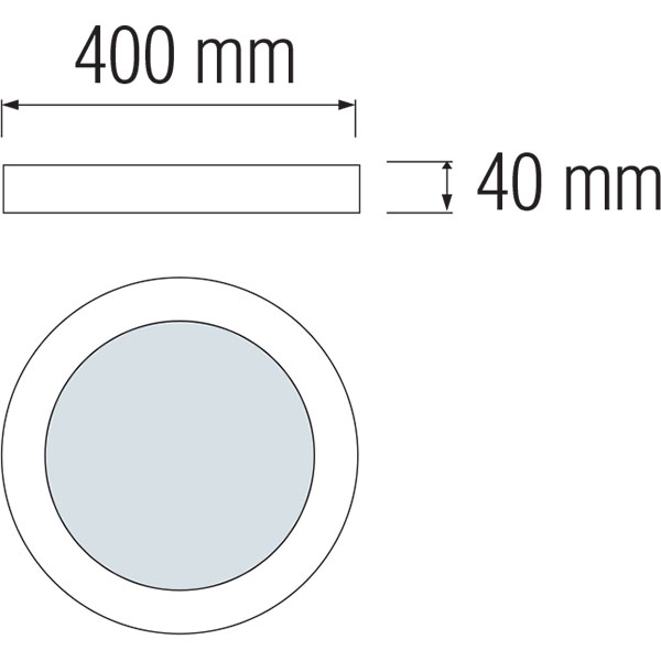 LED Paneel - Ø40 Helder/Koud Wit 6000K - 32W Opbouw Rond - Mat Wit - Flikkervrij