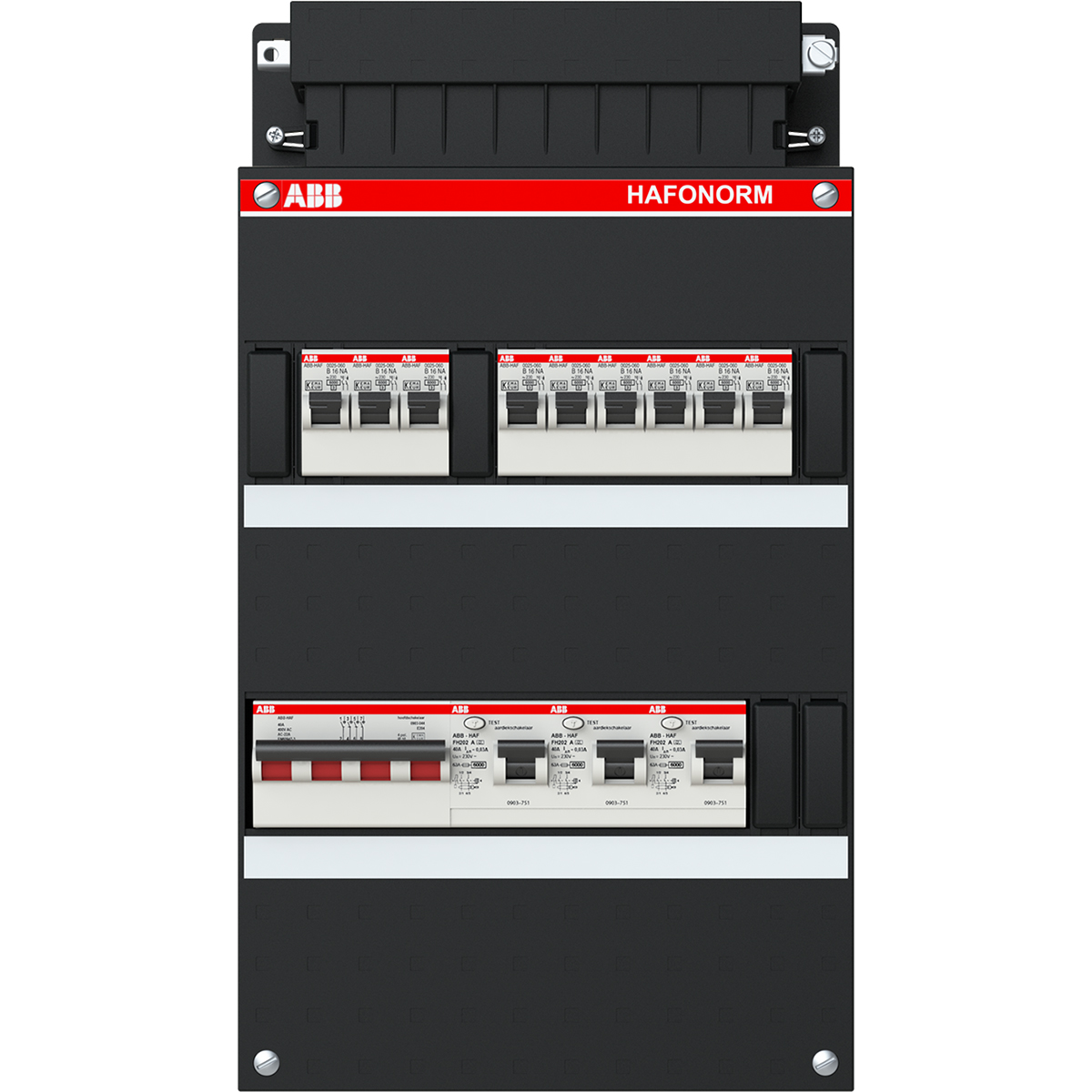 ABB Groepenkast Hafonorm - 3F 9x16A 3x2P ALS + 4P HS HAD333333-222+H44 - 1SPF006905F0738