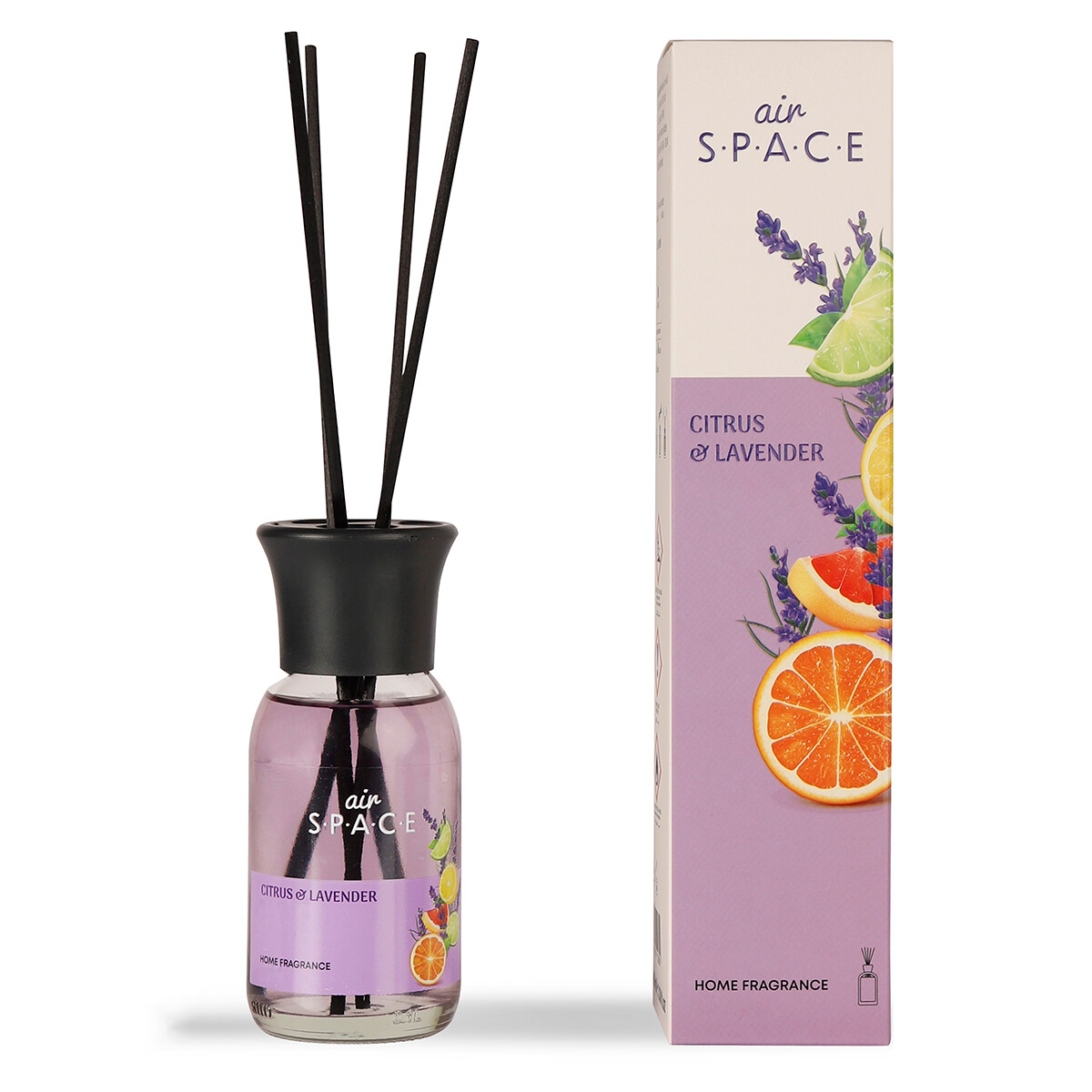 Air Space - Parfum - Geurstokjes - Huisgeur - Huisparfum - Citrus & Lavender - Rond - 100ml