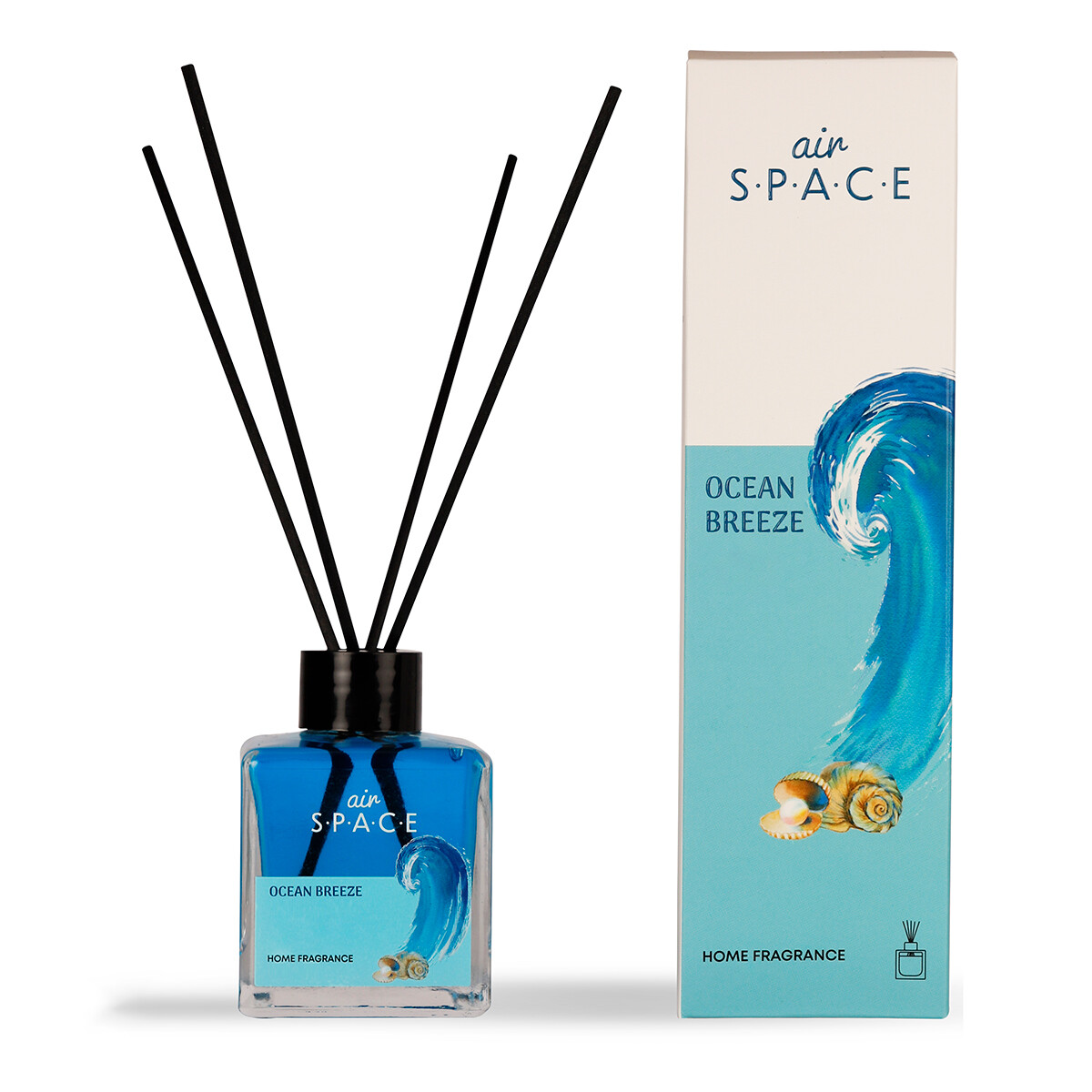 Air Space - Parfum - Geurstokjes - Huisgeur - Huisparfum - Ocean Breeze - Vierkant - 100ml