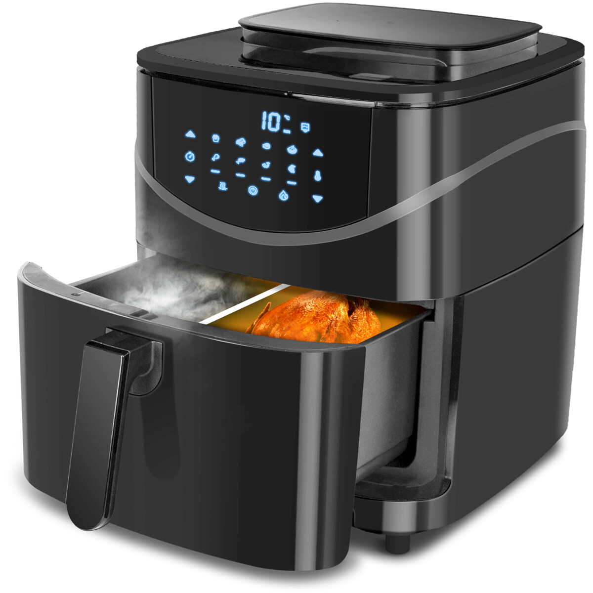 Airfryer Aigi Jona Hetelucht Friteuse Timer 7 Liter Zwart