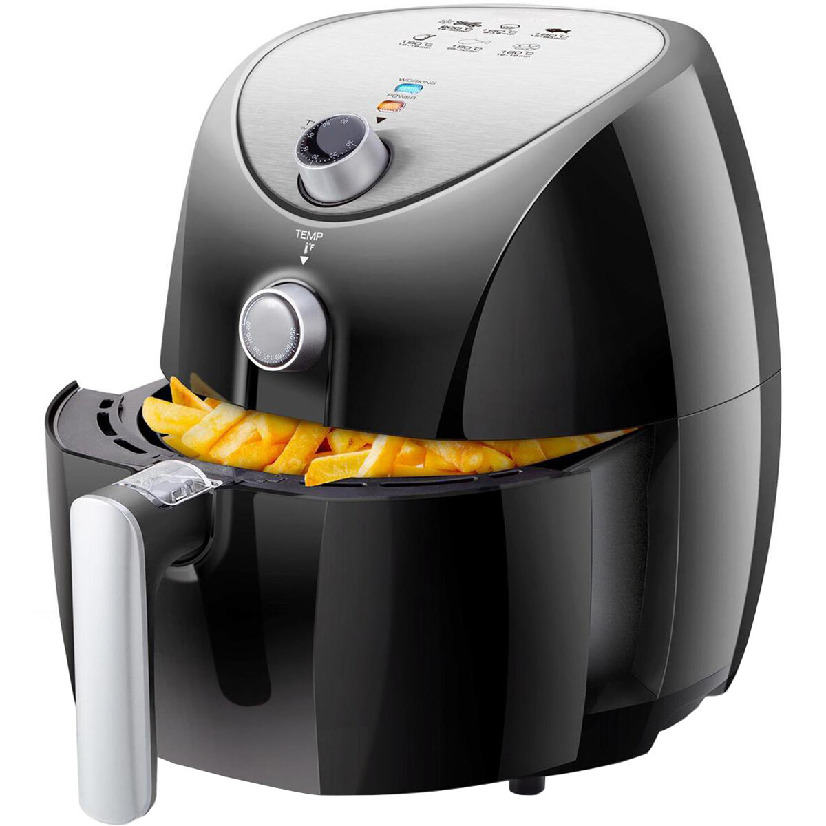 Airfryer Aigi Sunika Hetelucht Friteuse Timer 3.2 Liter Zwart