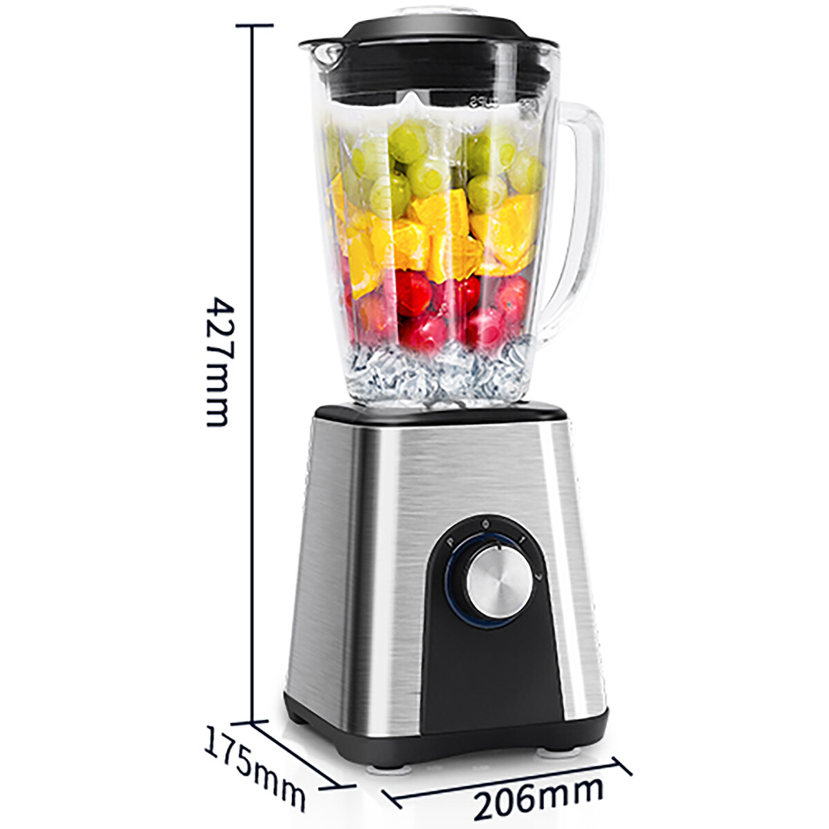 Blender - Aigi Archy - 1.8 Liter - 1200 Watt - Zwart/Zilver - RVS