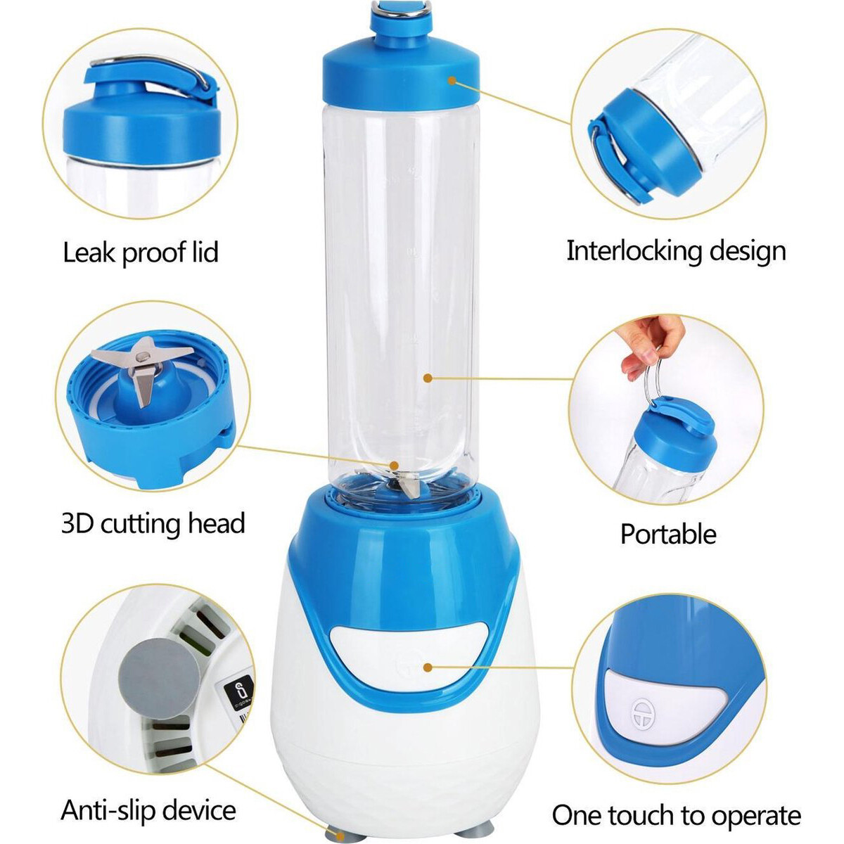 Blender - Aigi Birno - 0.6 Liter - 600 Watt - Blauw