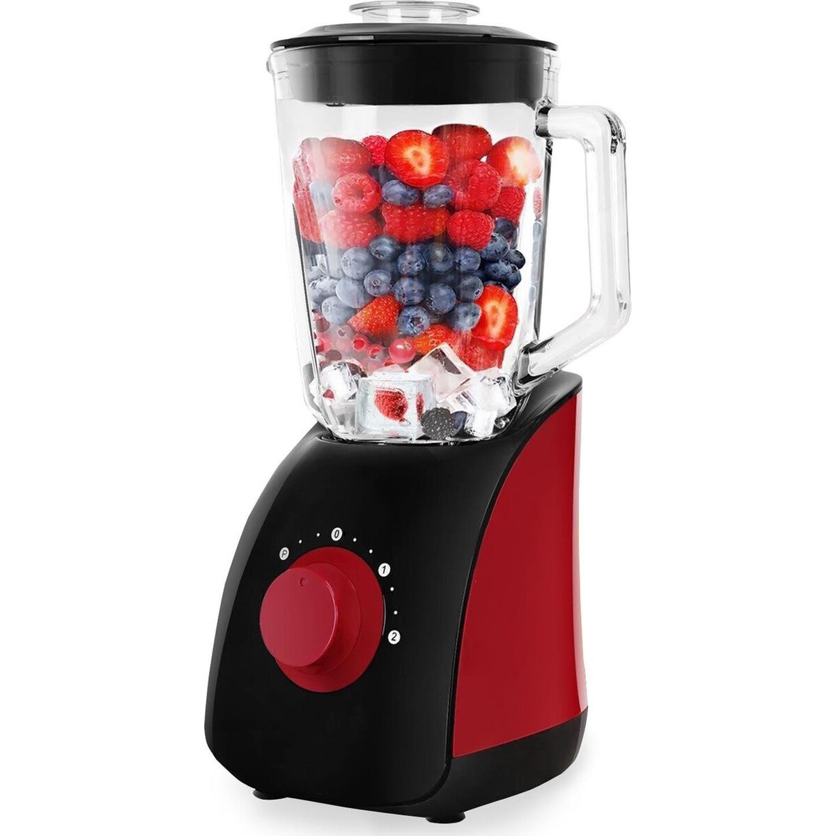 Blender Aigi Panona 1.5 Liter 750 Watt Zwart-rood Rvs