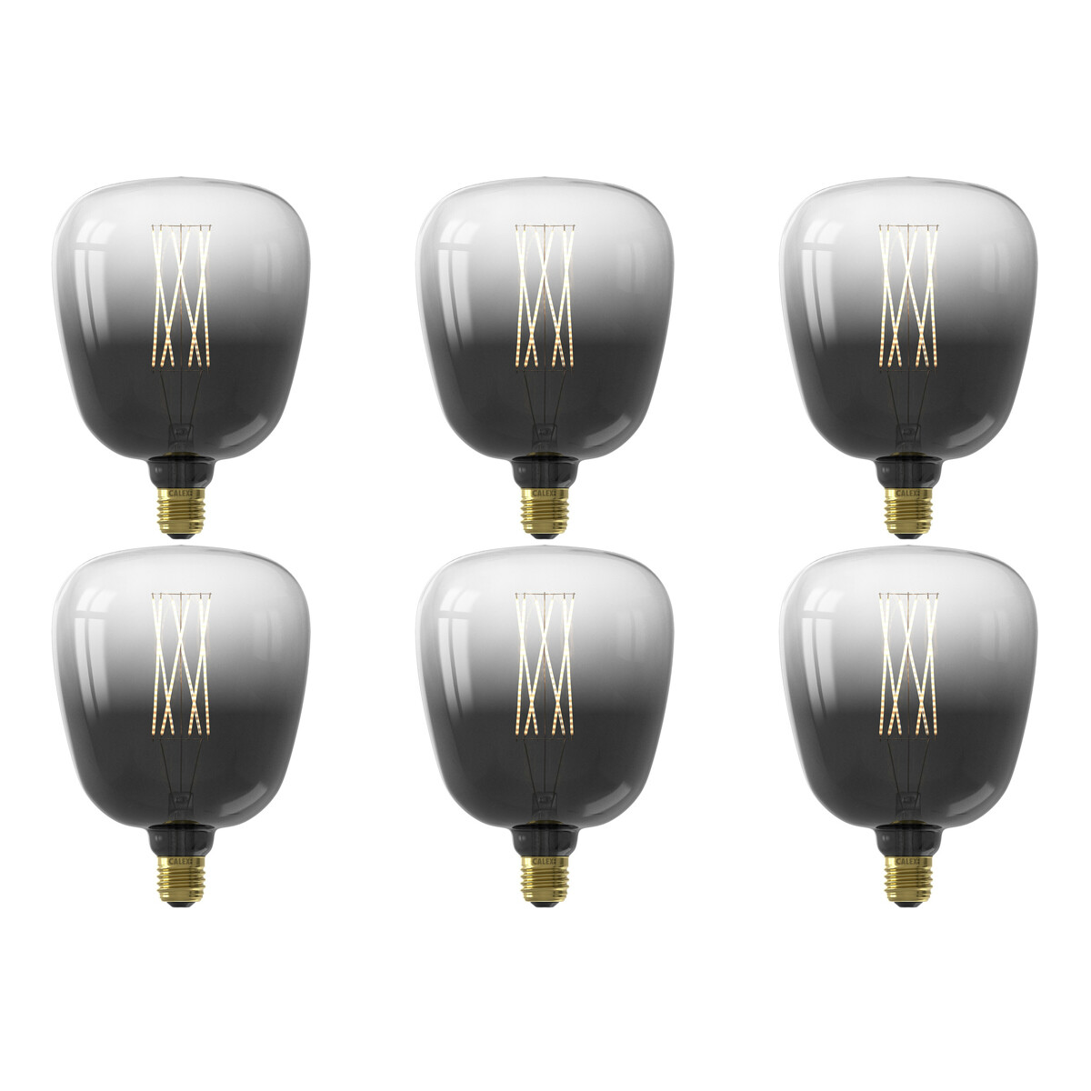 CALEX - LED Lamp 6 Pack - Kiruna Moonstone - E27 Fitting - Dimbaar - 4W - Warm Wit 2200K - Rookkleur