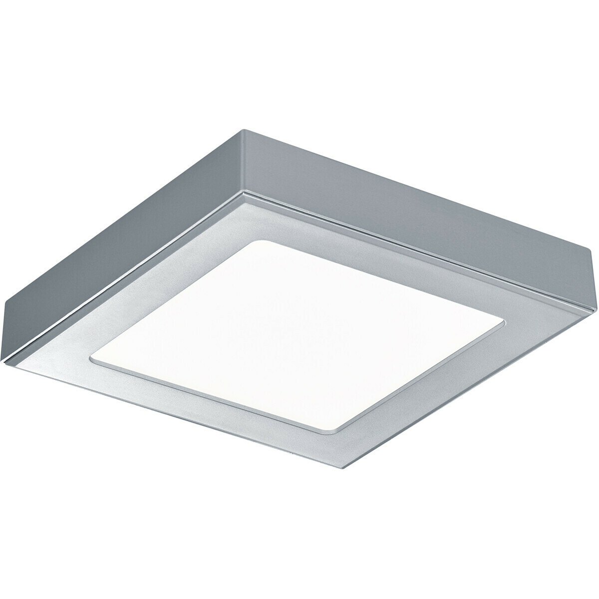 Plafondlamp - Plafondverlichting - Inbouw - Trion Ruo - 12W - Warm Wit 3000K - Vierkant Mat Titaan - Kunststof | BES LED