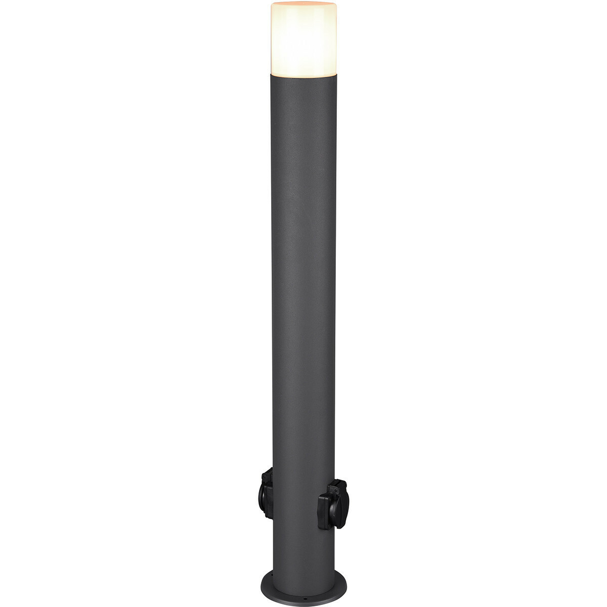 Verwaarlozing Cursus onderwijzen LED Tuinverlichting - Staand Buitenlamp met Stopcontact - Trion Hosina XL -  E27 Fitting - Spatwaterdicht IP44 - Mat Antraciet - Aluminium | BES LED