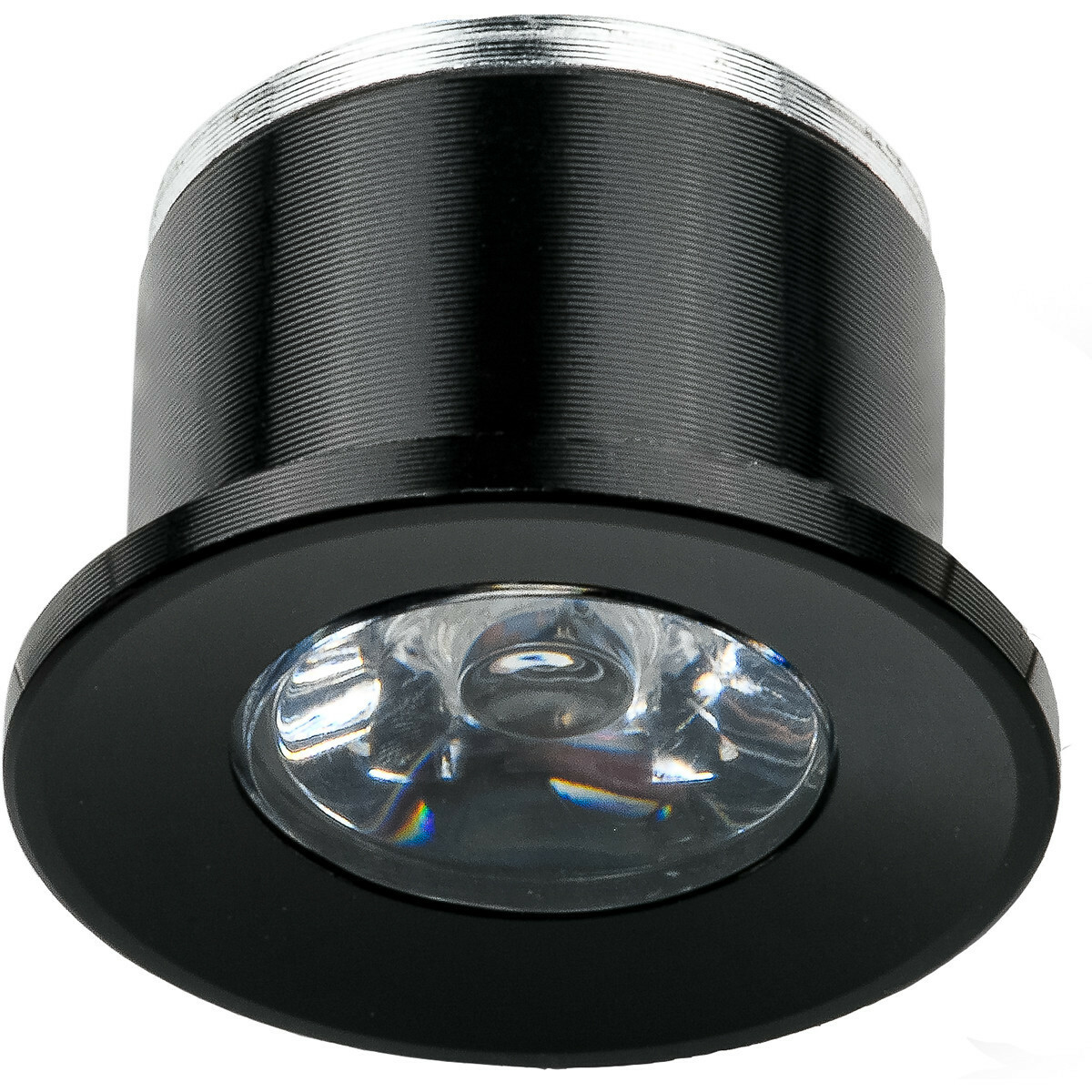 LED Veranda Spot Verlichting 1W - Warm 3000K - Inbouw - - Rond - Mat Zwart - Aluminium - Ø31mm | BES LED