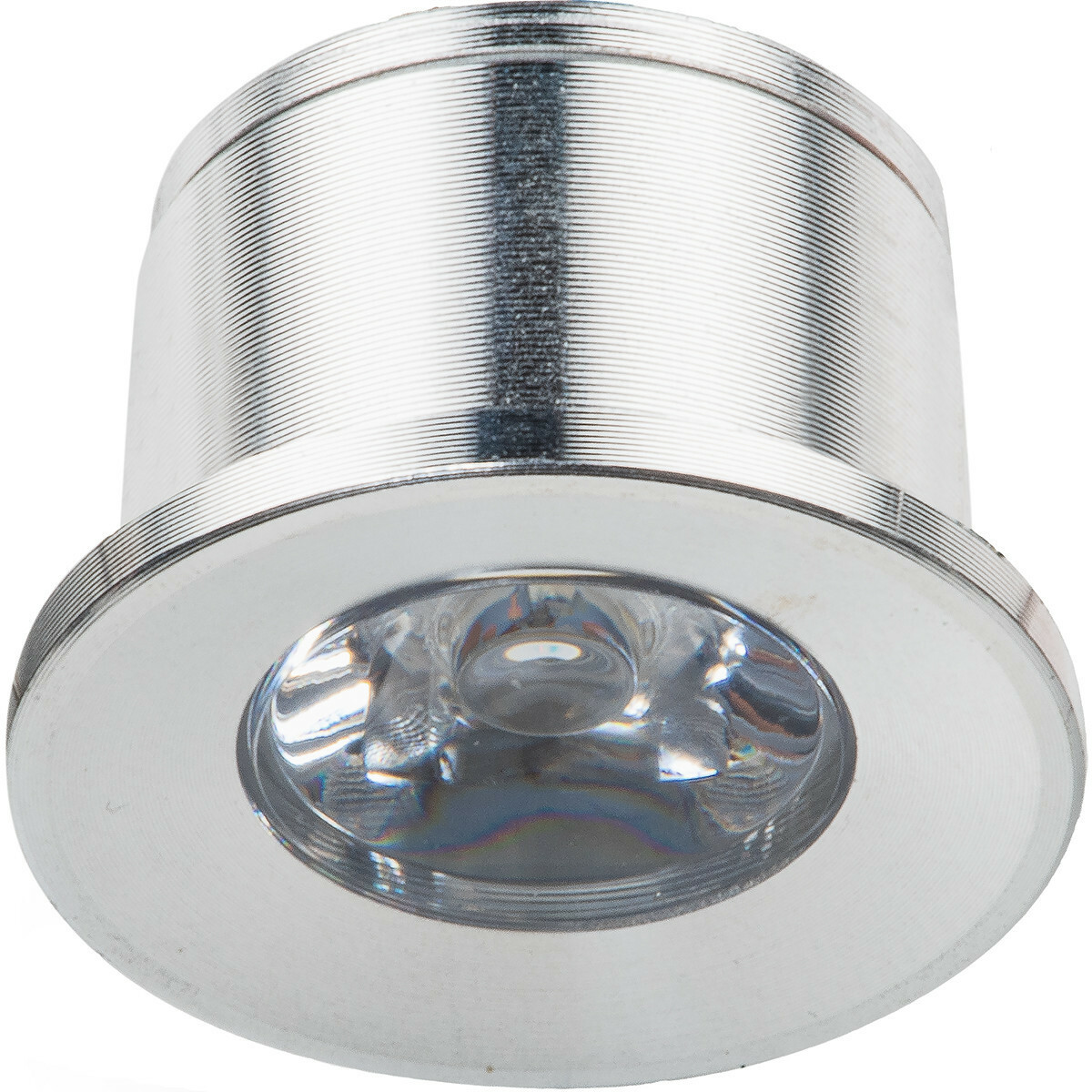 LED Veranda Spot Verlichting - 1W - Warm Wit 3000K - Inbouw - Rond - Mat Zilver - Aluminium - | BES