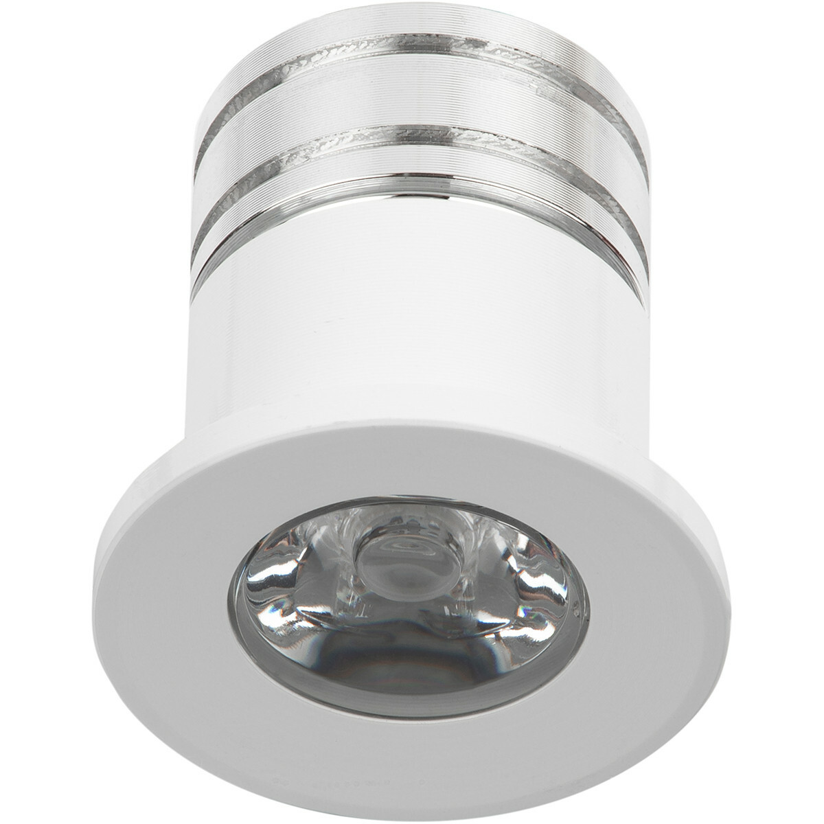 LED Veranda Spot Verlichting - 3W - Warm Wit 3000K - Inbouw - Rond - Wit Aluminium - BES LED