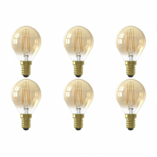 bevolking dood Onbelangrijk CALEX - LED Lamp 6 Pack - Kogellamp P45 - E14 Fitting - 3W - Dimbaar - Warm  Wit 2100K - Goud | BES LED