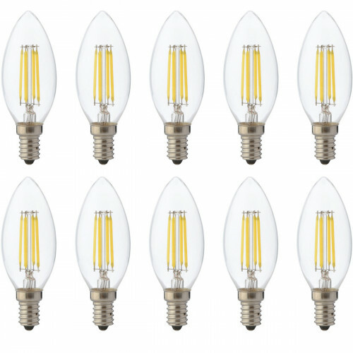 Voordeelpak Lamp 10 Pack - Kaarslamp - Filament - E14 Fitting - Dimbaar - Warm Wit 2700K | BES LED