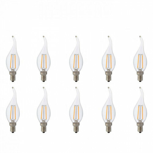 operatie deadline Airco Voordeelpak LED Lamp 10 Pack - Kaarslamp - Filament Flame - E14 Fitting -  4W - Natuurlijk Wit 4200K | BES LED