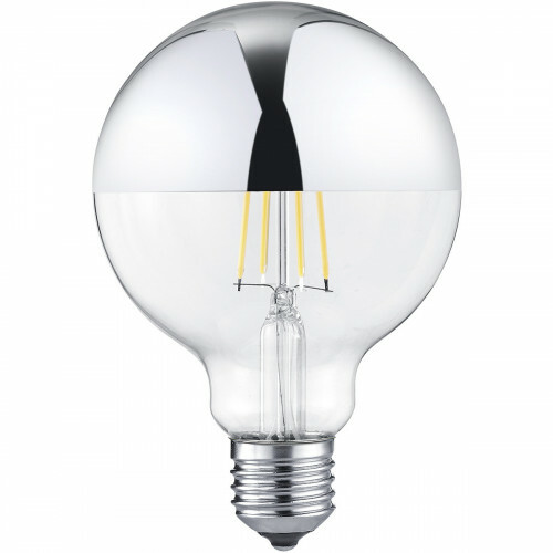 LED Lamp - Filament - Trion Limpo - E27 Fitting - 7W - Warm Wit 2700K - Dimbaar - Glans Chroom - Glas