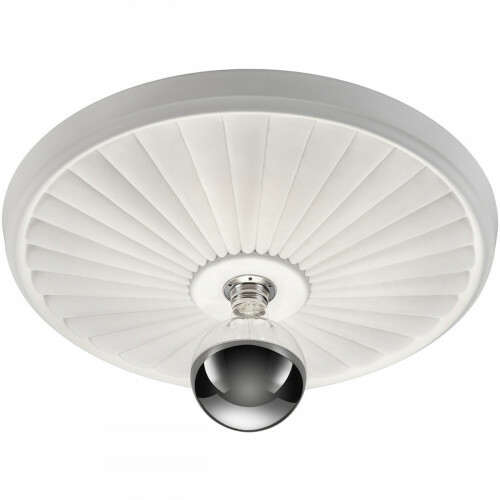 LED Plafondlamp - Plafondverlichting - Trion Corina XL - E27 Fitting - 1-lichts - Rond - Mat Wit - Gips