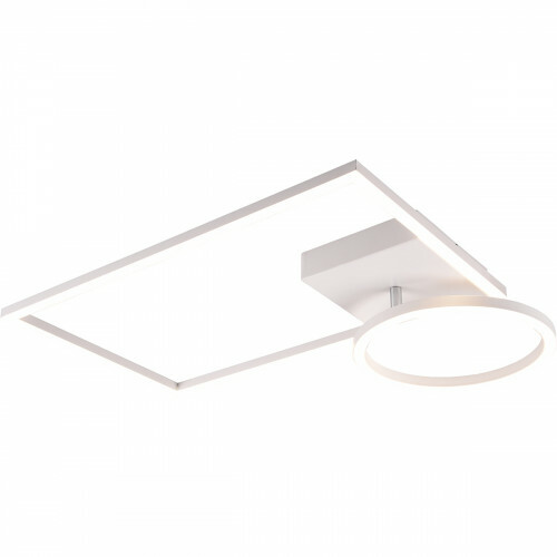 LED Plafondlamp - Plafondverlichting - Trion Viyona - 24W - Natuurlijk Wit 4000K - Dimbaar - Rechthoek - Mat Wit - Aluminium
