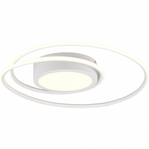 LED Plafondlamp - Plafondverlichting - Trion Yivon - 56W - Aanpasbare Kleur - Afstandsbediening - Dimbaar - Rond - Mat Wit - Aluminium