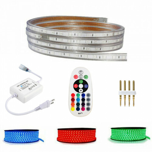 Bot Ampère blok Voordeelset LED Strip Set - Smart Slimme LED Strip - 50 Meter - RGB  Kleurverandering - Afstandsbediening - Dimbaar - Waterdicht IP65 - 230V |  BES LED