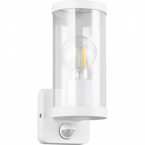 LED Tuinverlichting - Buitenlamp - Wandlamp - Trion Tino - E27 Fitting - Bewegingssensor - Mat Wit - Aluminium