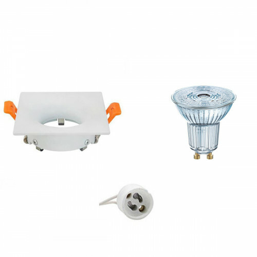 LED Spot Set - LEDVANCE Parathom PAR16 940 36D - GU10 Fitting - Dimbaar - Inbouw Vierkant - Mat Wit - 3.7W - Natuurlijk Wit 4000K - 85mm