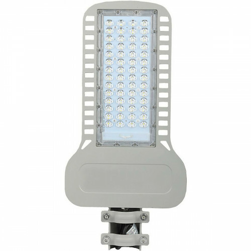 LED Straatlamp Slim - Straatverlichting - Viron Unato - 100W - Natuurlijk Wit 4000K - Waterdicht IP65 - Mat Grijs - Aluminium - SAMSUNG LEDs