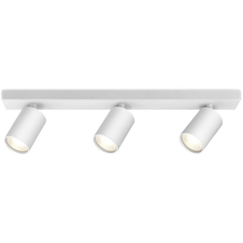 LED Plafondspot - Brinton Betin - GU10 Fitting - 3-lichts - Rond Mat Wit - Kantelbaar - Aluminium | BES