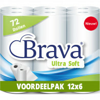Brava - Super Keukenpapier - 72 Rollen - Ultra Absorberend Keukenpapier - Ultra Clean Keukenrol - Voordeelverpakking