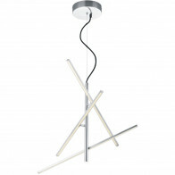 LED Hanglamp - Hangverlichting - Trion Tiraki - 22.5W - Warm Wit 3000K - Dimbaar - Rechthoek - Mat Nikkel - Aluminium