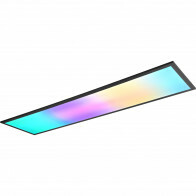 LED Plafondlamp - Plafondverlichting - Trion Atex - 31W - RGBW - Dimbaar - Aanpasbare Kleur - Afstandsbediening - Nachtlamp - Mat Zwart - Metaal