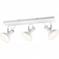 LED Plafondspot - Trion Rollo - E14 Fitting - 3-lichts - Rechthoek - Mat Wit - Aluminium