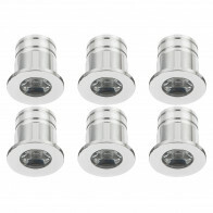 LED Veranda Spot Verlichting 6 Pack - Velvalux - 3W - Natuurlijk Wit 4000K - Inbouw - Rond - Mat Zilver - Aluminium - Ø31mm