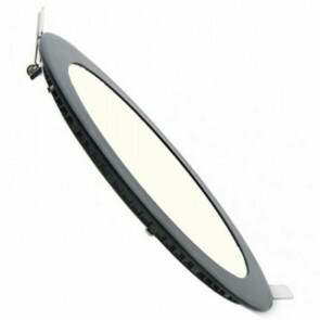 LED Downlight Slim - Inbouw Rond 12W - Dimbaar - Natuurlijk Wit 4200K - Mat Zwart Aluminium - Ø170mm