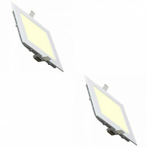 LED Spot / LED Downlight / LED Paneel Set BSE Slim Vierkant Inbouw 18W 2700K Warm Wit 225mm Spatwaterdicht Pack