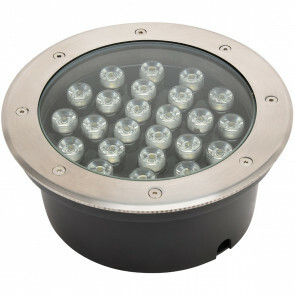 LED Grondspot - Aruz - Inbouw Rond - 24W - Waterdicht IP67 - Natuurlijk Wit 4000K - Rond - Mat Chroom - RVS