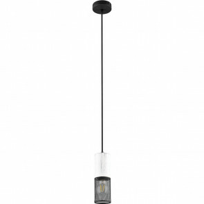 LED Hanglamp - Hangverlichting - Trion Josh - E27 Fitting - 1-lichts - Rond - Zwart Wit - Metaal 1