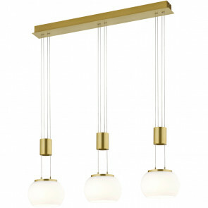 LED Hanglamp - Hangverlichting - Trion Maliba - 24W - 3-lichts - Warm Wit 3000K - Dimbaar - Rechthoek - Mat Goud - Aluminium