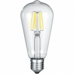 LED Lamp - Filament - Trion Kalon - E27 Fitting - 6W - Warm Wit 3000K - Transparent Helder - Aluminium
