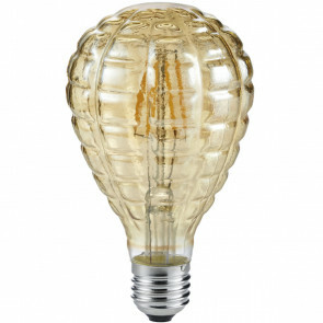 LED Lamp - Filament - Trion Topus - 4W - E14 Fitting - Warm Wit 2700K - Amber - Aluminium