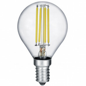 LED Lamp - Filament - Trion Topus - 4W - E14 Fitting - Warm Wit 3000K - Transparent Helder - Aluminium