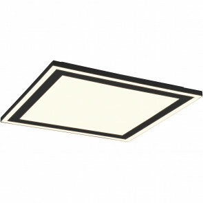 LED Plafondlamp - Plafondverlichting - Trion Coman - 29W - Warm Wit 3000K - Vierkant - Mat Zwart - Kunststof
