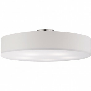 LED Plafondlamp - Plafondverlichting - Trion Hotia - E27 Fitting - 5-lichts - Rond - Mat Wit - Aluminium