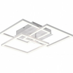 LED Plafondlamp - Trion Mibal - 28W - Aanpasbare Kleur - Afstandsbediening - Dimbaar - Rechthoek - Mat Wit - Aluminium 