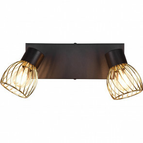 LED Plafondspot - Plafondverlichting - Trion Ordan - E14 Fitting - 2-lichts - Zwart/Goud 1