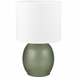 LED Tafellamp - Tafelverlichting - Trion Alev - E14 Fitting - Rond - Groen - Glas 1