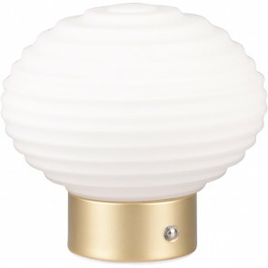 LED Tafellamp - Trion Rali - 1.5W - Warm Wit 3000K - Oplaadbare batterijen - Ovaal - Mat Messing - Metaal 1