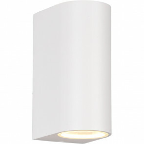 LED Tuinverlichting - Buitenlamp - Trion Royina Up and Down - GU10 Fitting - Spatwaterdicht IP44 - Rond - Mat Wit - Aluminium 