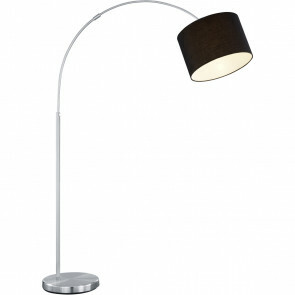 LED Vloerlamp - Trion Hotia - E27 Fitting - In Hoogte Verstelbaar - Rond - Mat Zwart - Aluminium
